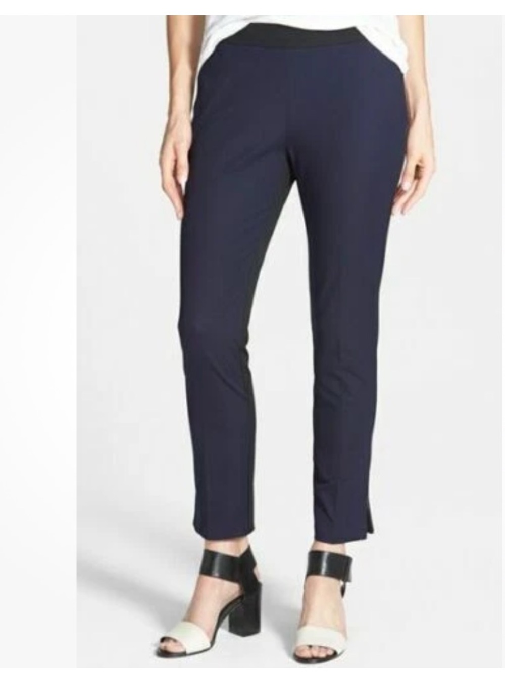 Eileen Fisher organic cotton slim ankle pants Size L